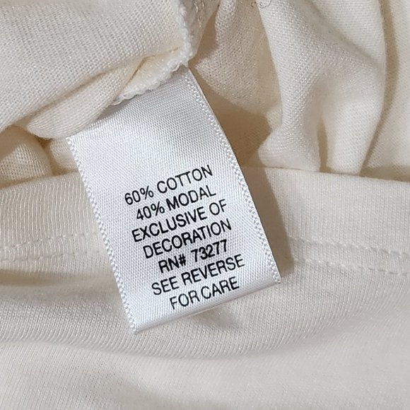 ❤️2/$18 Dana Buchman Womens Ivory Sequin Top Sleeveless Spread Collar Tank 3X - Picture 7 of 7